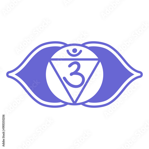 Third eye chakra symbol