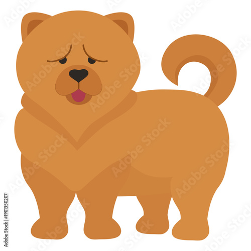 Chow chow dog illustration