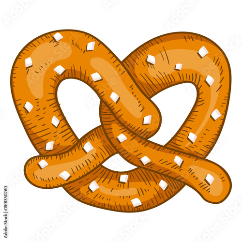 Soft pretzel drawing
