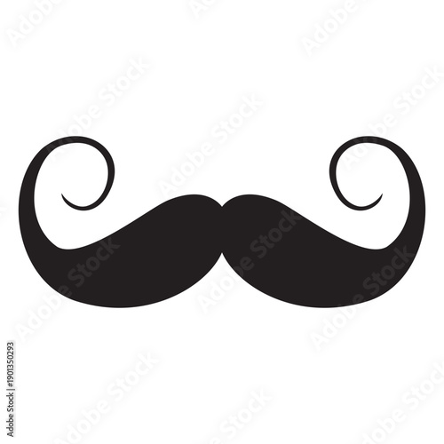 Handlebar style moustache icon
