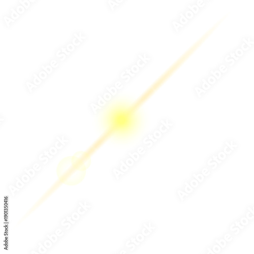 Lens patch of light speck of light ray beam