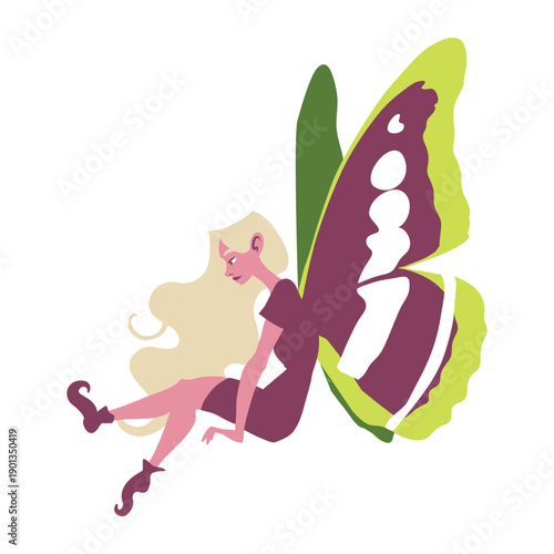 Fairy wing sitting flat