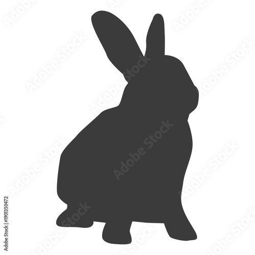 Rabbit muzzle bunny ear silhouette