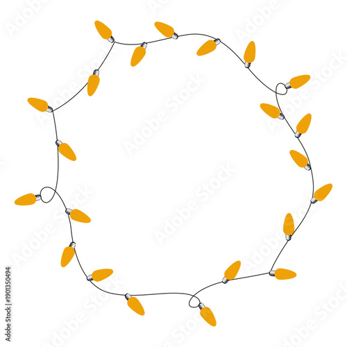 Xmas garland bulb christmas illustration