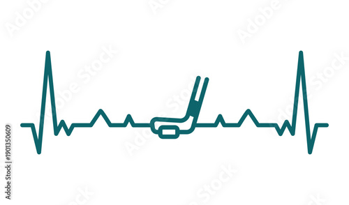 Heartbeat with hockey stick