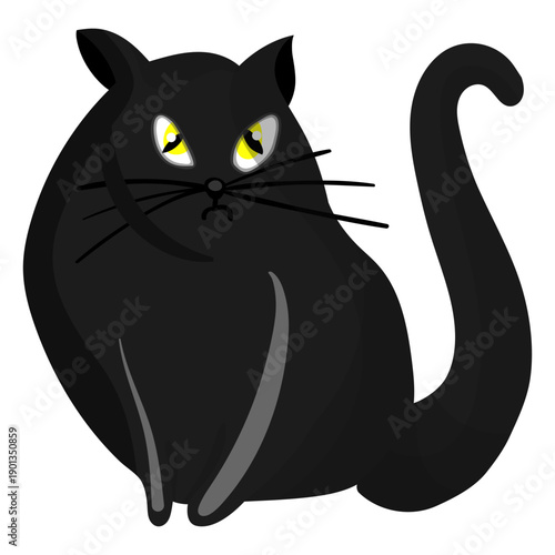 Black cat illustration