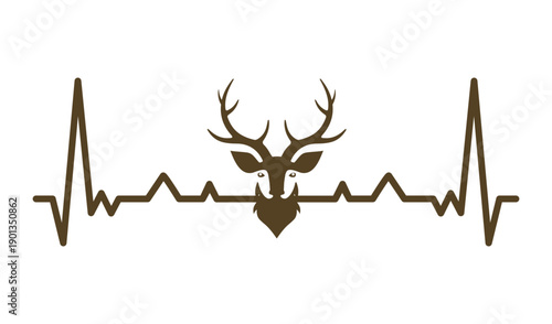 Heartbeat deer cardiogram stroke