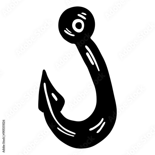 Hook hole detailed silhouette