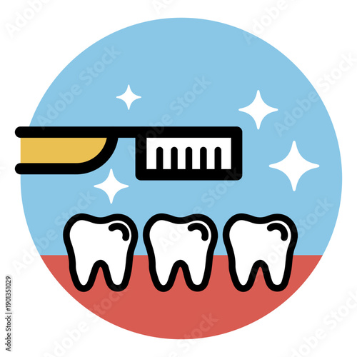 Toothbrush teeth flat