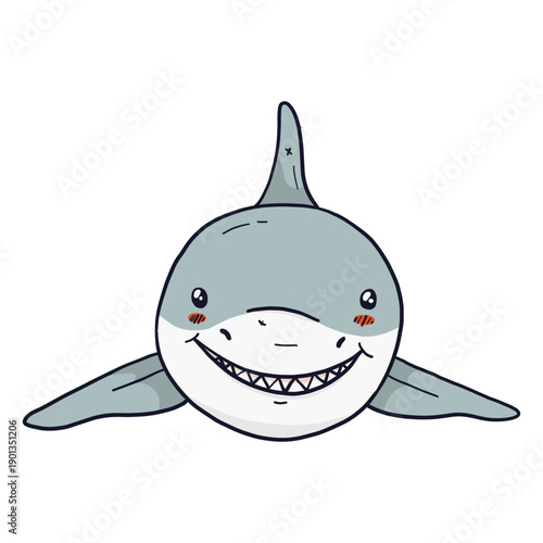 Cute shark fin tooth flat