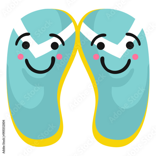 Slide shoes flip flops jandals smile flat