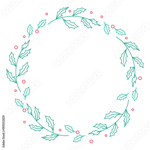 Wreath frame leaf branch badge sticker