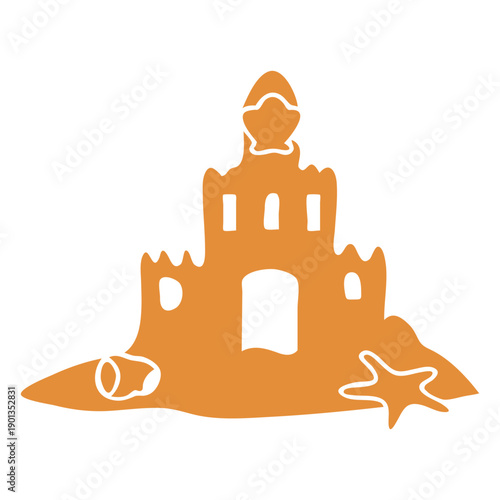 Castle sand detailed silhouette