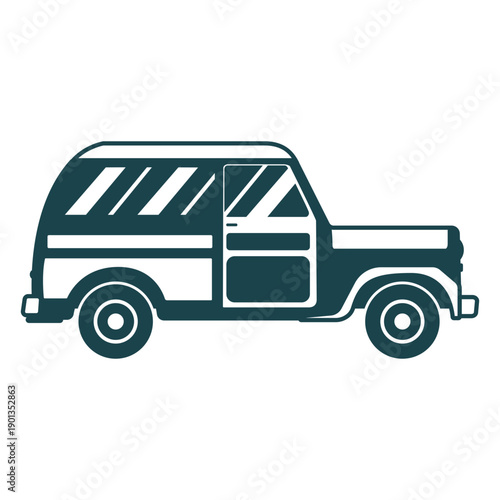 Side vehicle body car wheel detailed silhouette