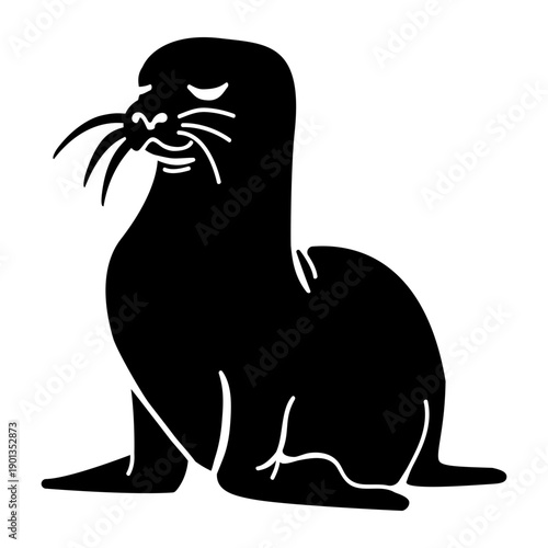 Sitting seal stylish