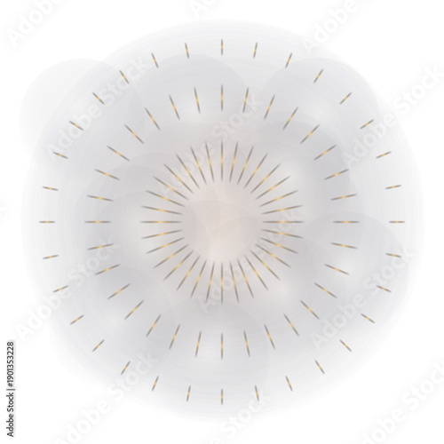 Gradient 3 ring thin sparks firework