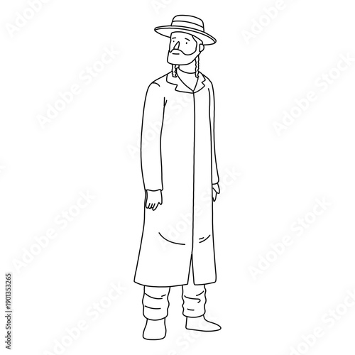 Man jewish posture stroke