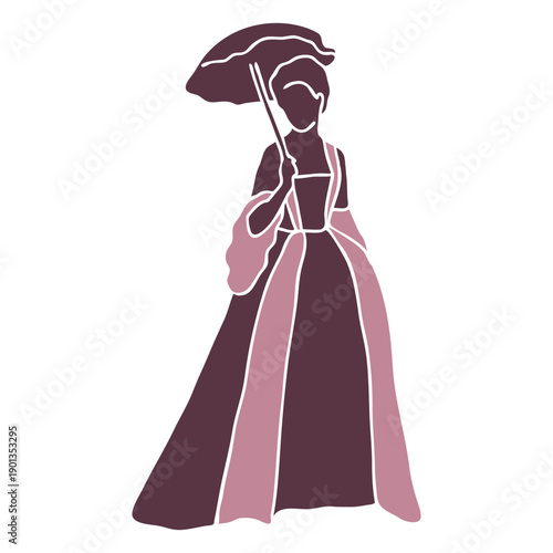 18th century lady fancy duotone