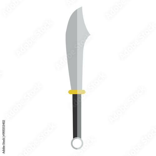 Machete knife vector flat