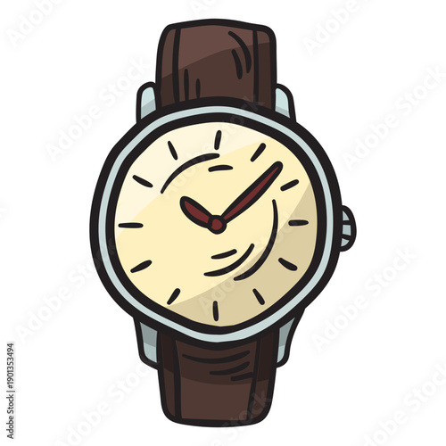 Watch accessory traditional illustration