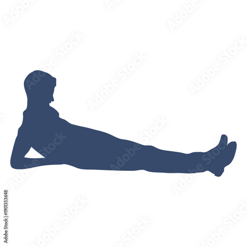 Laying man silhouette