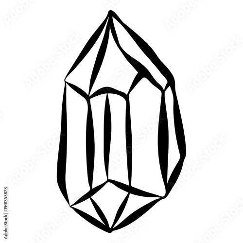 Diamond quartz crystal brilliant stroke