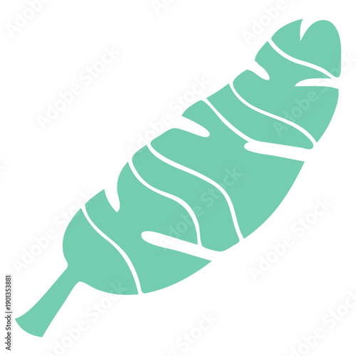 Petal leaf detailed silhouette