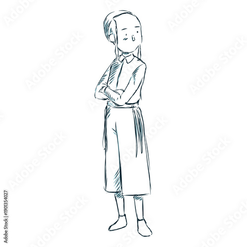 Boy jewish posture line