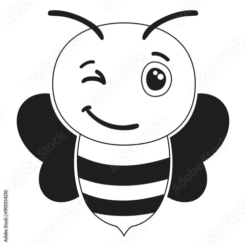 Bee wink muzzle head stroke