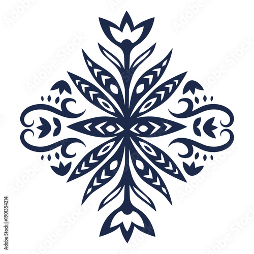 Pattern flower ornament design illustration
