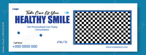 Digital Health Care Marketing Banner Template. Hospital & Clinic Advertising Design Concept. Clean Medical Service Promotional Poster. Healthcare Website Hero Banner Design.	
