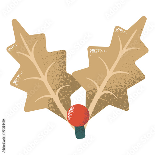 Garland leaf ball illustration
