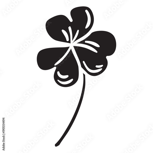 Clover shamrock irish black