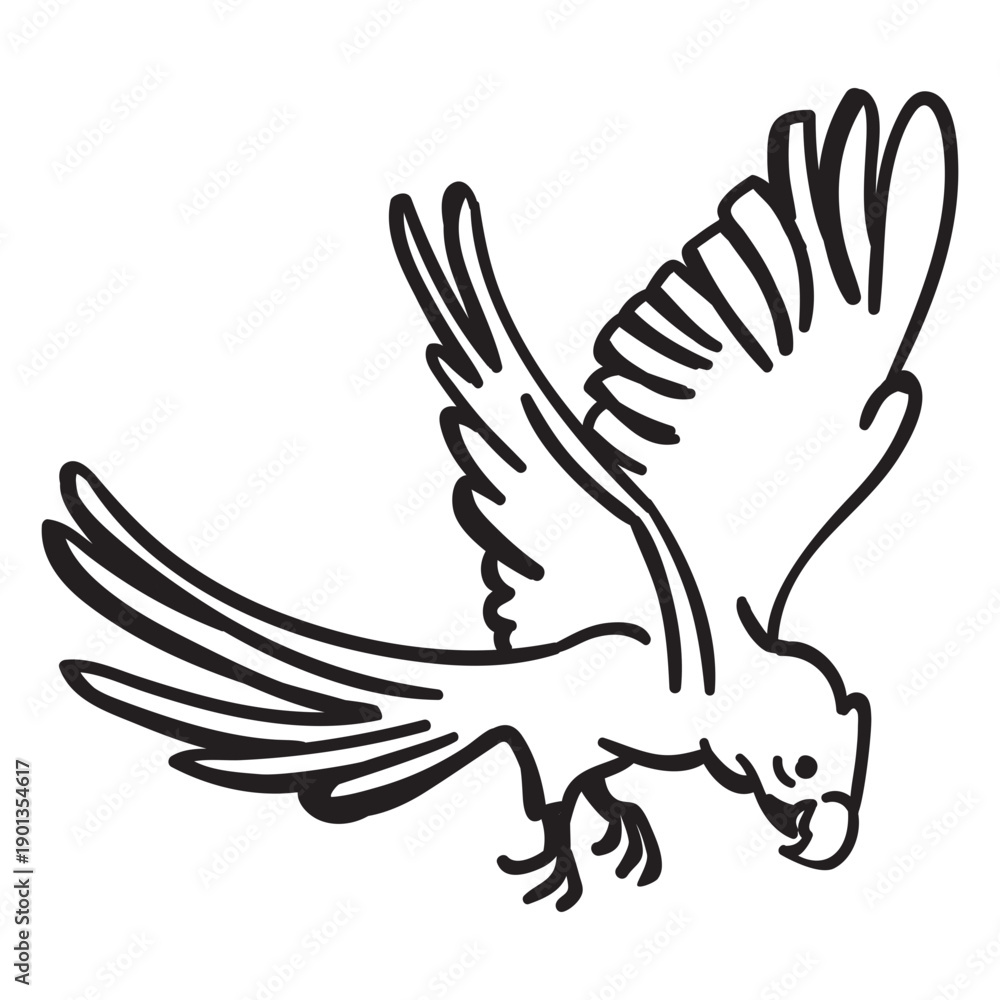 Obraz premium Another parrot character stroke