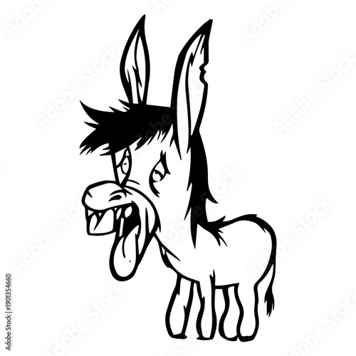 Donkey yelling stroke