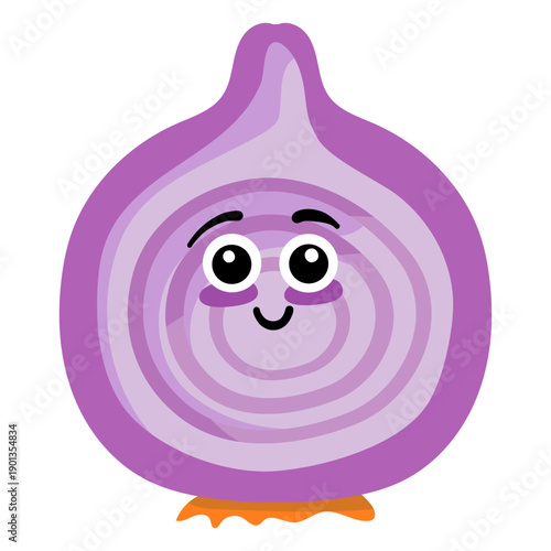 Onion leek bulb flat