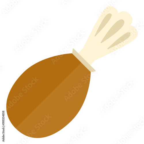 Flat turkey drumstick symbol