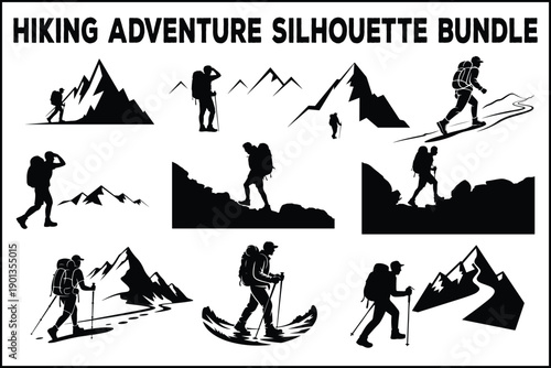 Hiking Adventure Silhouette Bundle