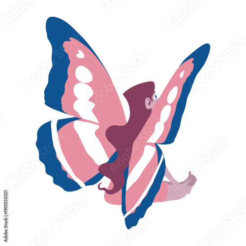 Wing fairy sitting flat