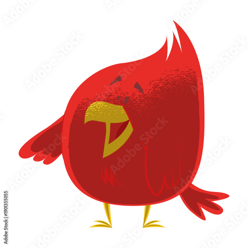 Bird nestling fledgling flat