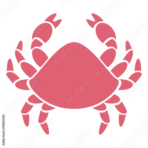 Crab claw detailed silhouette