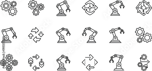 Robotics and Automation Icons Set