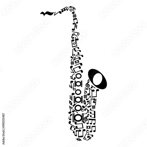 Sound musical instrument illustration