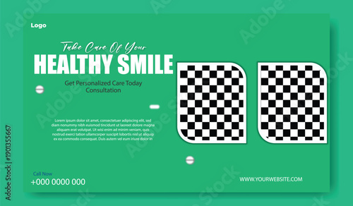 Digital Health Care Marketing Banner Template. Hospital & Clinic Advertising Design Concept. Clean Medical Service Promotional Poster. Healthcare Website Hero Banner Design.	
