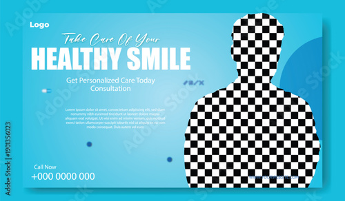 Digital Health Care Marketing Banner Template. Hospital & Clinic Advertising Design Concept. Clean Medical Service Promotional Poster. Healthcare Website Hero Banner Design.	
