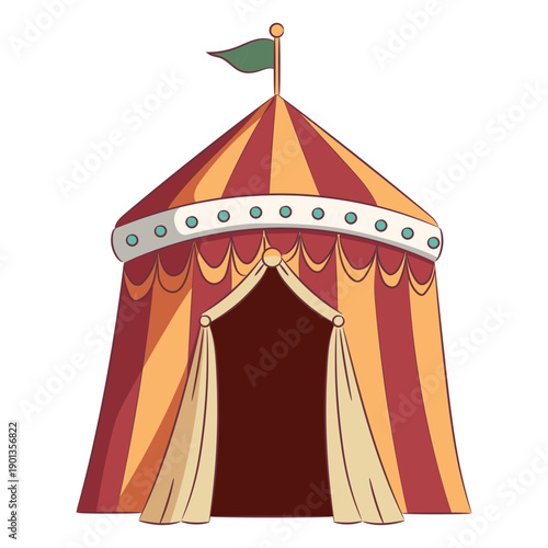 Simple circus tent colored