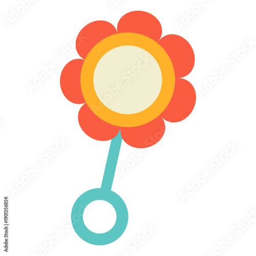 Flower rattle flat