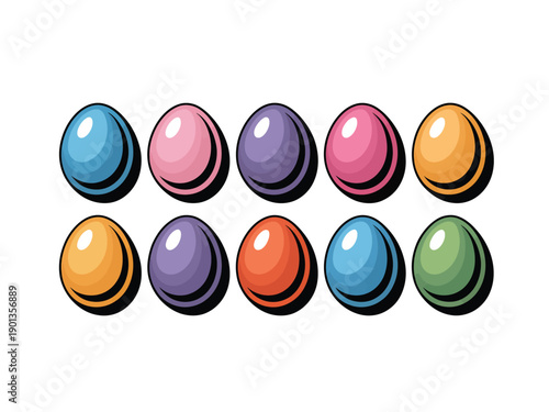 A colorful illustration of macarons in various flavors and colors.