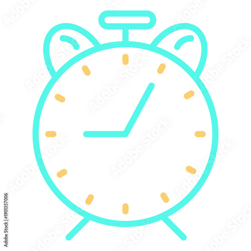 Simple classic analog alarm clock icon
