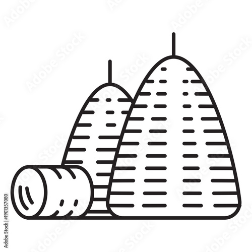 Farm hay stack icon
